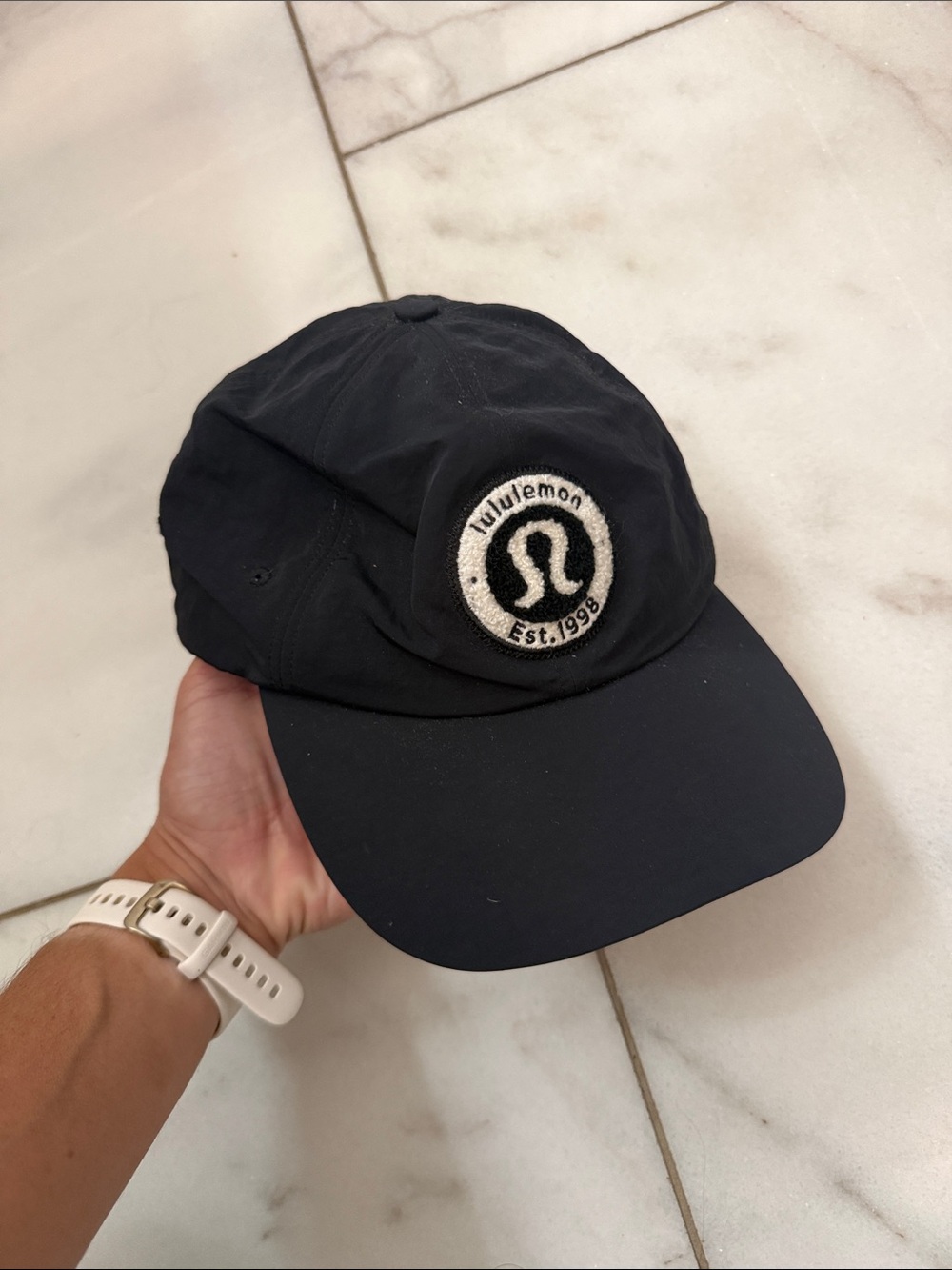 lululemon athletica Black Baseball Cap with Circular Logo Patch